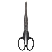 Ножницы BRAUBERG Standard 180 мм, черные, классической формы, 2-х сторонняя заточка, 237096 | код 237096 | BRAUBERG