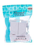 Выключатель 2-кл. СП Vesna с индикацией механизм бел.