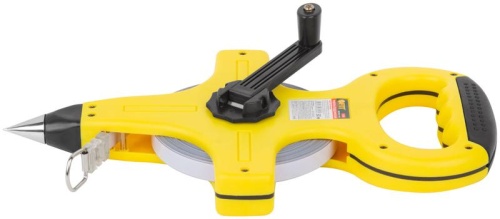 Рулетка геодезическая, стальная лента, желтый открытый пластиковый корпус, прорезиненная ручка 50 м | код 17803 | FIT фото 5 Рулетка геодезическая, стальная лента, желтый открытый пластиковый корпус, прорезиненная ручка 50 м | код 17803 | FIT фото 5