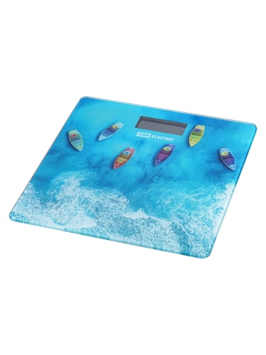 Весы электронные напольные Море, стекло, деление 0,01 кг, макс. 180 кг, 28х28 см, TDM | код SQ4012-0008 | TDM