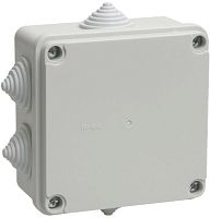 коробка КМ41233 распаячная для о/п 100х100х50 мм² IP44 (RAL7035, 6 гермовводов) | код. UKO11-100-100-050-K41-44 | IEK