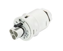 Вилочный разъем в панель, М16, IP68(69k), 3 полюса, пружинная фиксация провода, номинальные характеристики: 250V+РЕ, 20A, цвет: белый, серия RST Classic | код 96.032.2153.0 | Wieland