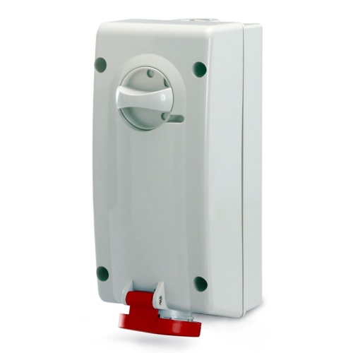 Розетка настенная с механической блокировкой и боковым расположением разъема WIS IP44 32А 3P+E 400В | код DIS5603286 | DKC