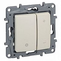 Светорегулятор клавишный ETIKA, 400 Вт, слоновая кость | код. 672318 | Legrand