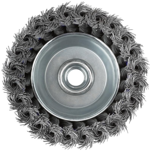 Щетка для УШМ, М14, Чашка, крученая витая проволока 0,5 мм, 100 мм, блистер, Profi | код 82-899 | FIT фото 5