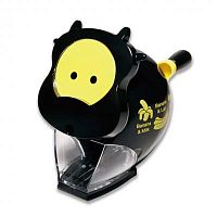 Точилка для карандашей механическая Kw-Trio 30RA Корова 30RA 1 отверстие пластик черный/желтый | код 812421 | KW-TRIO