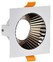 Светильник 4109 встр. поворотн. GU10 белый/шокол. пласт. IEK | код LT-UVB0-4109-GU10-1-K30 | IEK