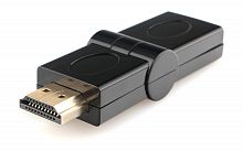 Переходник HDMI <-> HDMI Cablexpert A-HDMI-FFL2, 19F/19M, вращающийся на 180 град, золотые разъемы, пакет | код A-HDMI-FFL2 | Cablexpert