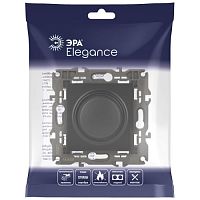 Светорегулятор поворотно-нажимной, 400ВА 230В, Эра Elegance, антрацит,14-4101-05 | код Б0034344 | ЭРА