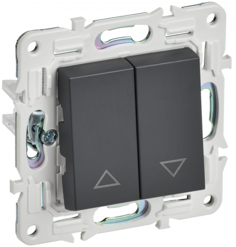 SKANDY Выключ. жалюзи 10А SK-V12T титан IEK | код SK-V15-0-10-K48 | IEK