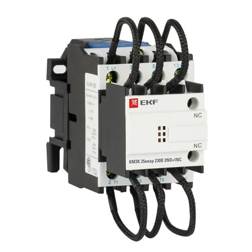 Контактор для конденсатора КМЭК 25квар 230В 2NО+1NC PROxima | код ctrk-s-63-25-230 | EKF Контактор для конденсатора КМЭК 25квар 230В 2NО+1NC PROxima | код ctrk-s-63-25-230 | EKF