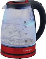 Чайник электрический Scarlett SC-EK27G85 1.8л. 1800Вт красный/черный корпус: стекло | код 2050383 | SCARLETT