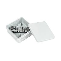 Коробка распределительная для прямого монтажа двухкомпонентная (HF) в комплекте с 6-кл. зажимами, сечение до 2,5 мм?, 100х100х40 серая Промрукав | код PR80.0170 | ПРОМРУКАВ