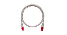Коммутационный шнур NIKOMAX U/UTP 4 пары, Кат.6a (Класс Ea), 500МГц, 2хRJ45/8P8C, T568B, заливной, с защитой защелки, многожильный, BC (чистая медь), 24AWG (7х0,195мм), LSZH нг(А)-HFLTx, серый, 0.3м | код NMC-PC4UA55B-003-C-GY | NIKOMAX Сер