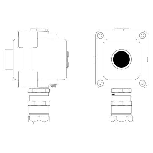 Взрывонепроницаемый пост управления из алюминия LCSD-01-B-MB-P1B(11)x1-PBMB-KAEPM2MHK-20 / 1Ex d IIB T5 Gb / Ex tb IIIC T95°С Db IP6 | код LCSD21000023 | DKC
