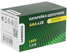 Элемент питания алкалиновый AAA/LR03 Alkaline бокс (уп.28шт) | код ABT-LR03-ST-B28-G | GENERICA