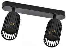 Светильник 4208 настенно-потолочн. 2хGU10 черный IEK | код LT-USB0-4208-GU10-2-K02 | IEK
