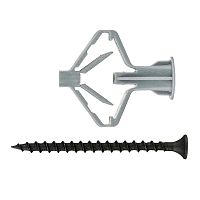 Дюбель для гипсокартона "бабочка" 10х50 с сам. 4х60 (уп.4шт) Tech- Krep | код 126703 | Tech-KREP