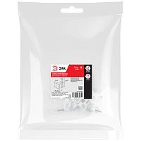 Скоба пластиковая крепежная плоская 6 мм белая NO-225-283 10 шт/уп | код Б0066608 | ЭРА