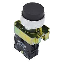 Кнопка XB2-BL21 без подсветки черный 1НО (ANDELI) | код ADL10-036 | ANDELI