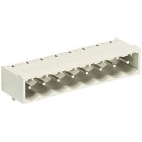 Вилочный разъем, горизонтальный, на плату, шаг 5,00 мм, 2 полюса, фиксация на плате пайкой, 300V, 12А, без маркировки, цвет: серый, серия 8113 S W | код 25.332.3253.0 | Wieland