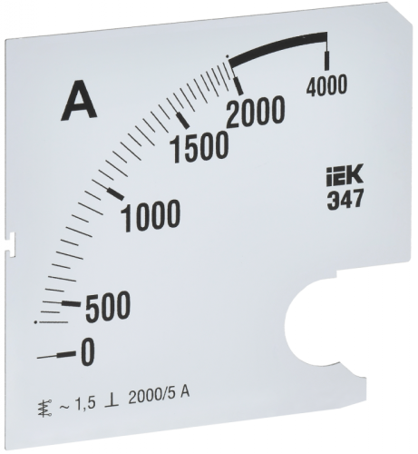 Шкала смен. для амперметра Э47 2000/5А-1,5 96х96мм IEK | код IPA20D-SC-2000 | IEK Шкала смен. для амперметра Э47 2000/5А-1,5 96х96мм IEK | код IPA20D-SC-2000 | IEK