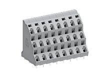 258320 Клемма MCS 3-уровневая, угловая, шаг 7.5мм, 20 конт., сер., шт | код 258320 | SUPU