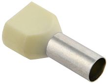 Наконечник-гильза НГИ2 10-14 с изолированным фланцем (слоновая кость) (100 шт) | код. UTE10-D10-0-100 | IEK