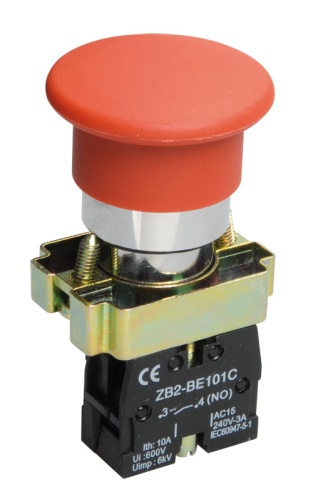 Кнопка управления LAY5-BC41 "Грибок" 1з красная | код BBG70-BC-K04 | IEK Кнопка управления LAY5-BC41 "Грибок" 1з красная | код BBG70-BC-K04 | IEK