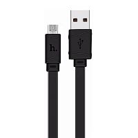Кабель USB 2.0 hoco X5 бамбук, AM/microBM, черный, 1м | код 6957531040064 | Hoco