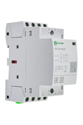 KM1.30.0.024.20 Модульный контактор 3НО контакта 20А (~/= 24В AC/DC) | код KM130002420 | РЕЛЕОН