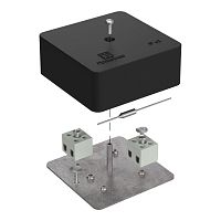 Коробка огнестойкая для кабель-канала 40-0450-FR1.5-4-П Е15-Е120 с термопредохранителем RAL9005 75х75х30 (87 шт/кор) Промрукав | код 40-0450-9005-FR1.5-4-П | ПРОМРУКАВ