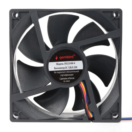 Вентилятор Gembird, 92x92x25, гидродинамический, 4 pin, провод 30 см | код D9225HM-4 | Gembird Вентилятор Gembird, 92x92x25, гидродинамический, 4 pin, провод 30 см | код D9225HM-4 | Gembird