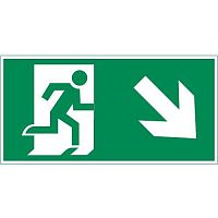 Пиктограмма ФИГУРА/СТРЕЛКА ВПРАВО ВНИЗ 180х90мм для аварийно-эвакуационного светильника Compact | код V5-EM04-60.004.024 | Вартон