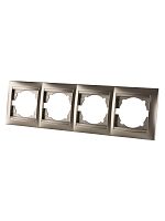 Рамка 4-х постовая горизонтальная бронза Лама TDM | код SQ1815-0732 | TDM