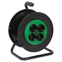 Катушка пластиковая RP-4e для подключения провода 4 розетки c заземлением | код Б0055422 | ЭРА