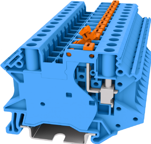 TU4-MT-BU Клемма TU с ножевым размыкателем 1-1, сеч. 4мм2, син., шт | код TU4-MT-BU | SUPU