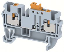Клемма проходная PUSH-IN 4 мм2, с размыкателем, на 2 подключения, хаки PQK4-KHAKHI | код 3103120006 | Elmex