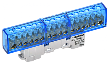 TEKFOR Шина N ноль неизолированная на универсальном держателе 8х12-18-С IEK | код TF-NN20-18-DL-K07 | IEK