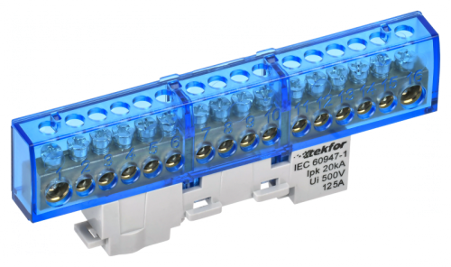 TEKFOR Шина N ноль неизолированная на универсальном держателе 8х12-18-С IEK | код TF-NN20-18-DL-K07 | IEK TEKFOR Шина N ноль неизолированная на универсальном держателе 8х12-18-С IEK | код TF-NN20-18-DL-K07 | IEK