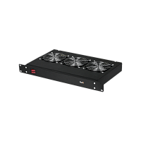 Полка вентиляторная TLK, 19, 1U, 3 вентилятора, Г260мм, без шнура питания, черная | код TLK-VP3-BK | TLK