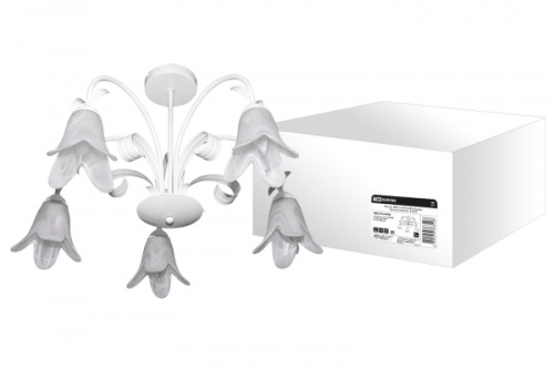 Люстра НСБ-12-04-5х40 «Адель» белый 5х40Вт E14 TDM | код SQ0370-0018 | TDM Люстра НСБ-12-04-5х40 «Адель» белый 5х40Вт E14 TDM | код SQ0370-0018 | TDM
