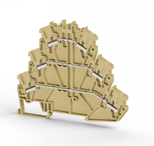 307 470, Клеммник 3-х ярусный пруж.быстрозажимной (Push in), 2,5 мм.кв., с диодом, направление диода А, (бежевый), PYK 2,5-3FD-A | код 0.0.0.3.07470 | KLEMSAN 307 470, Клеммник 3-х ярусный пруж.быстрозажимной (Push in), 2,5 мм.кв., с диодом, направление диода А, (бежевый), PYK 2,5-3FD-A | код 0.0.0.3.07470 | KLEMSAN