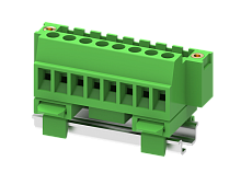 MC-PC5.08V09C-SF Разъём штекерный MC, шаг 5.08мм,9 конт. для DIN-рейки, фланц.,зел., шт | код MC-PC5.08V09C-SF | SUPU