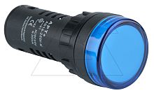 Индикатор светодиодный моноблочный AD16-22D, синий, LED 220VAC/DC, фильтр 30V, IP65, 22mm | код AD16-22D/B28-K30 | АРТ