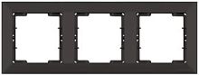 Candela - Рамка 3 поста, к механизмам серии 21, горизонтальный монтаж, черный мат | код 2125-800-1384 | Mutlusan
