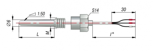 Термопреобразователь сопротивления ДТС204-50П.В4.65/2,5.ЕХI-Т1 | код 144632 | ОВЕН