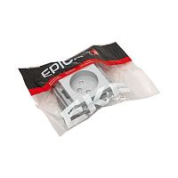 Эпика Механизм розетки 16А без заземления со шторками алюминий EKF | код UP1-SOA-101 | EKF