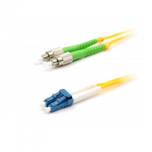 Патч-корд оптический LANMASTER, LSZH, дуплексный, FC/APC-LC/UPC, SM OS2, 1.5 м | код LAN-2FC-2LC/SAU-1.5 | LANMASTER