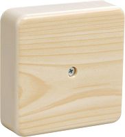 коробка КМ41219-04 распаячная для о/п 100х100х29 мм² сосна (6 клеммы 6мм² ) | код. UKO10-100-100-029-K34 | IEK